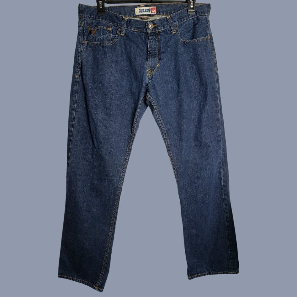 Quiksilver Quikjean Mens Straight-Leg Denim Jeans Blue Size 36